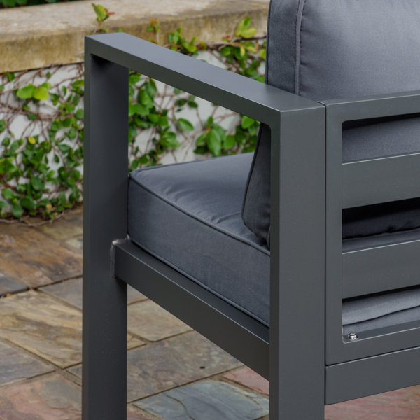 Tortuga Outdoor Lakeview Aluminum Club Chair Set With Cushions, Ottoman